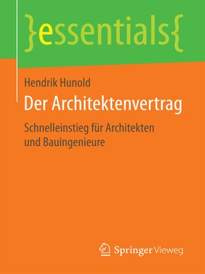 cover image of Der Architektenvertrag